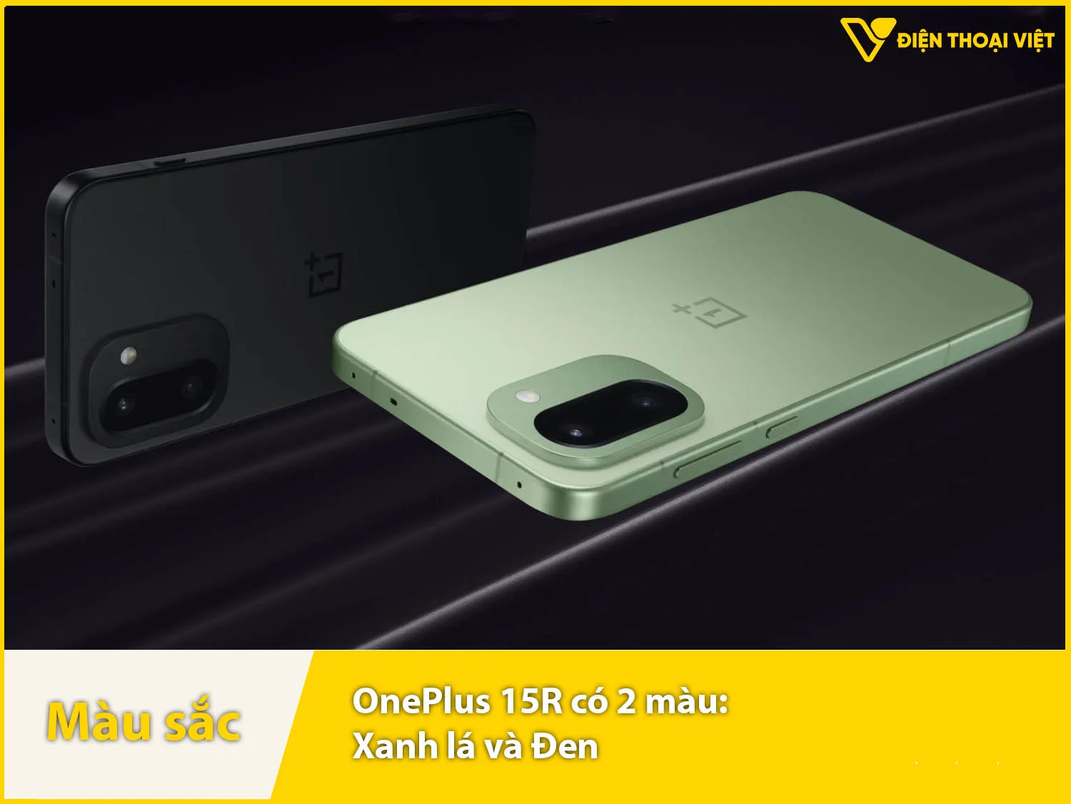 OnePlus 15R cung cấp 2 lựa chọn màu sắc