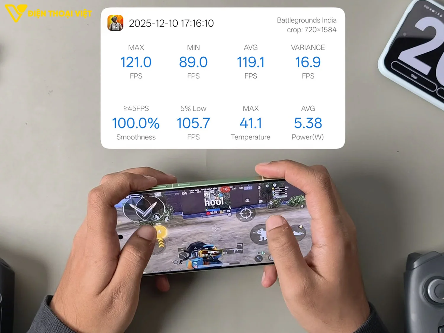 OnePlus 15R thử nghiệm game PUBG Mobile
