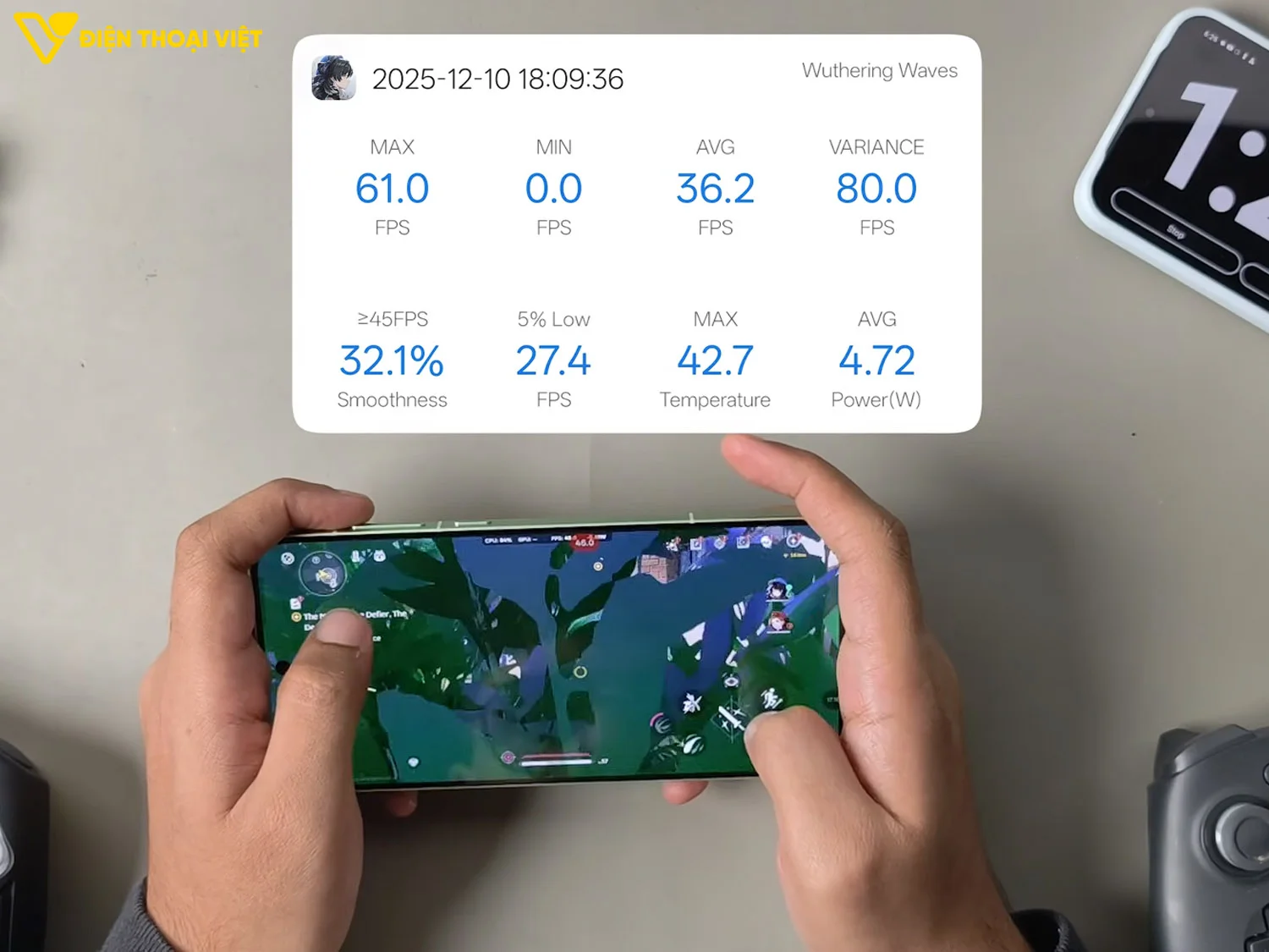OnePlus 15R thử nghiệm game Wuthering Waves