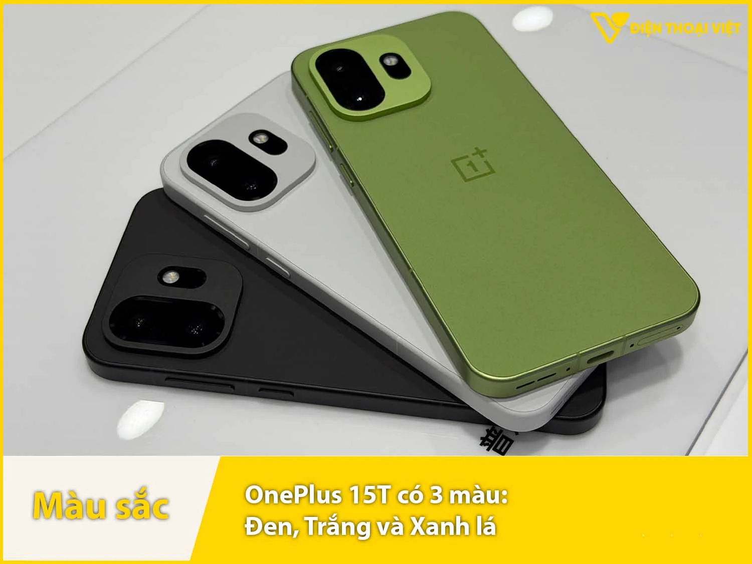 OnePlus 15T cung cấp 3 lựa chọn màu sắc