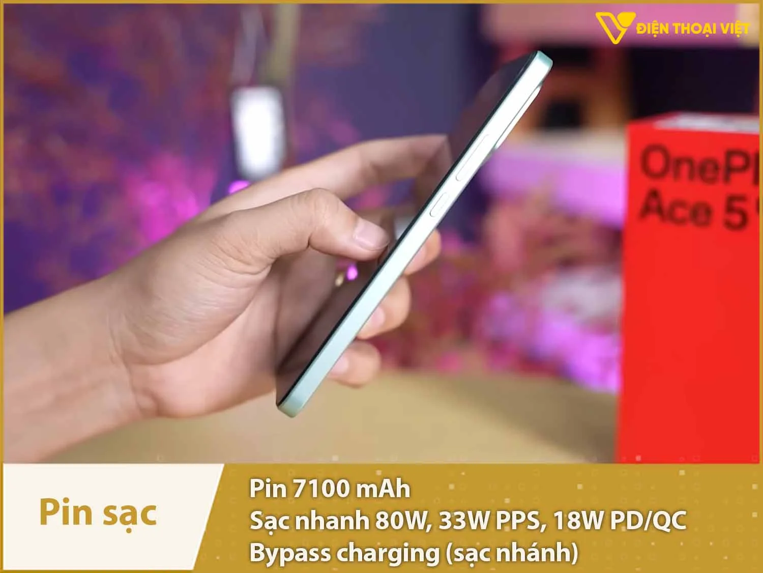 Pin 7100mAh & Sạc nhanh 80W