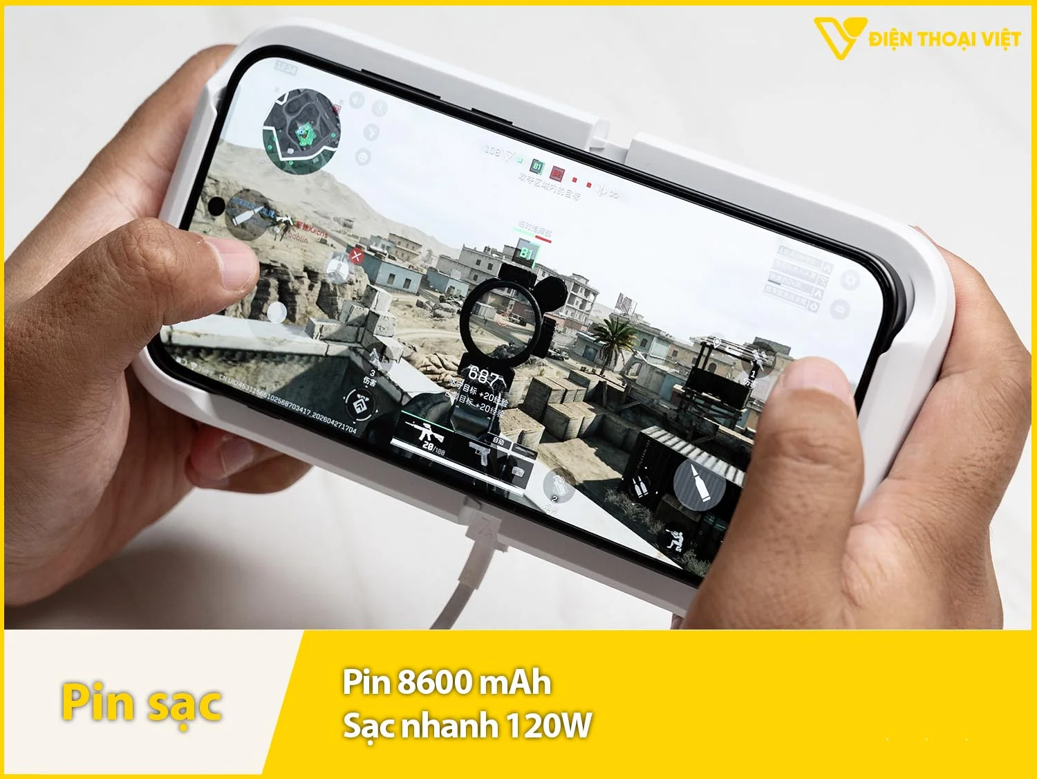 Pin 8600mAh & Sạc siêu nhanh 120W