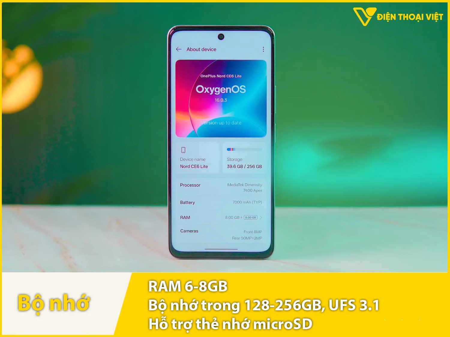 RAM 6-8GB & Bộ nhớ trong 128-256GB