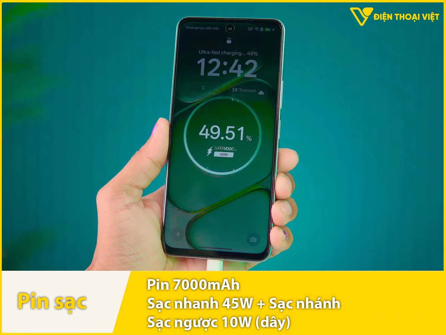 Pin 7000mAh & Sạc nhanh 45W