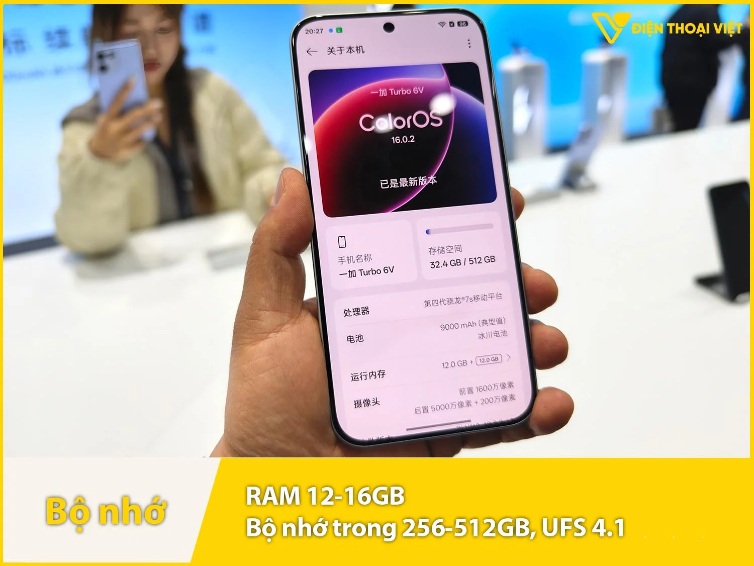 OnePlus Turbo 6 có RAM 12-16GB & Bộ nhớ trong 256-512GB