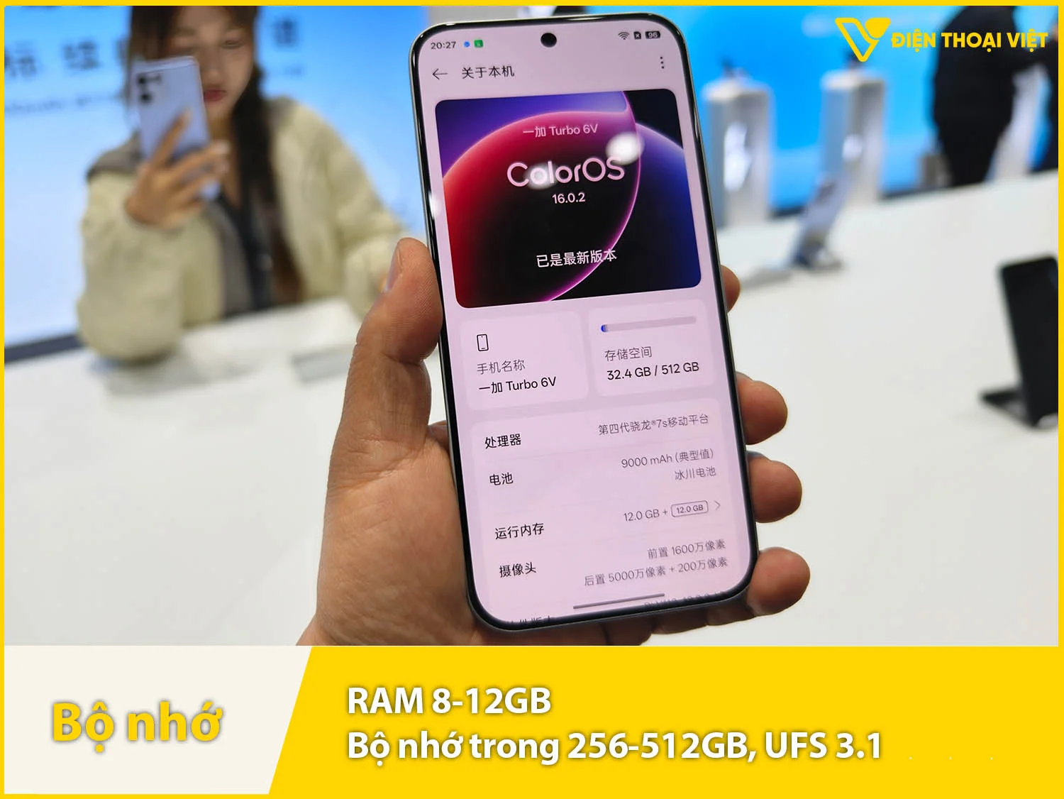 OnePlus Turbo 6V có RAM 8-12GB & Bộ nhớ trong 256-512GB