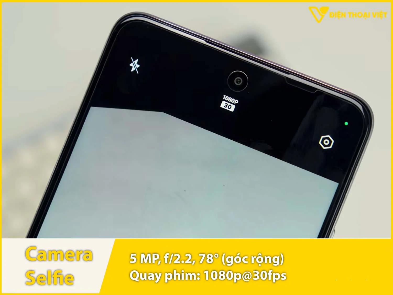 Camera selfie 5MP & Quay phim 1080p sắc nét