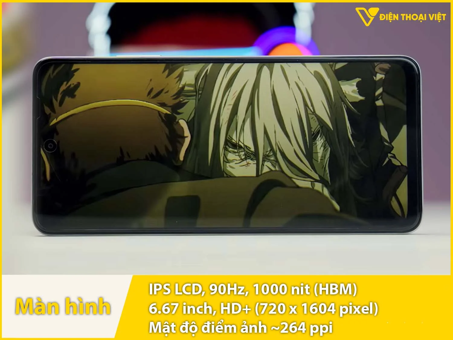 Màn hình IPS LCD 90Hz, độ sáng 1000 nit ấn tượng