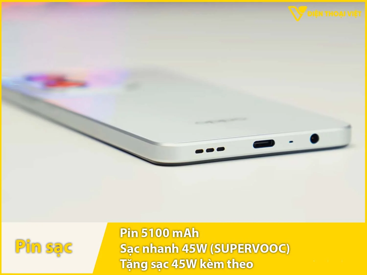 Pin 5100mAh và sạc nhanh 45W