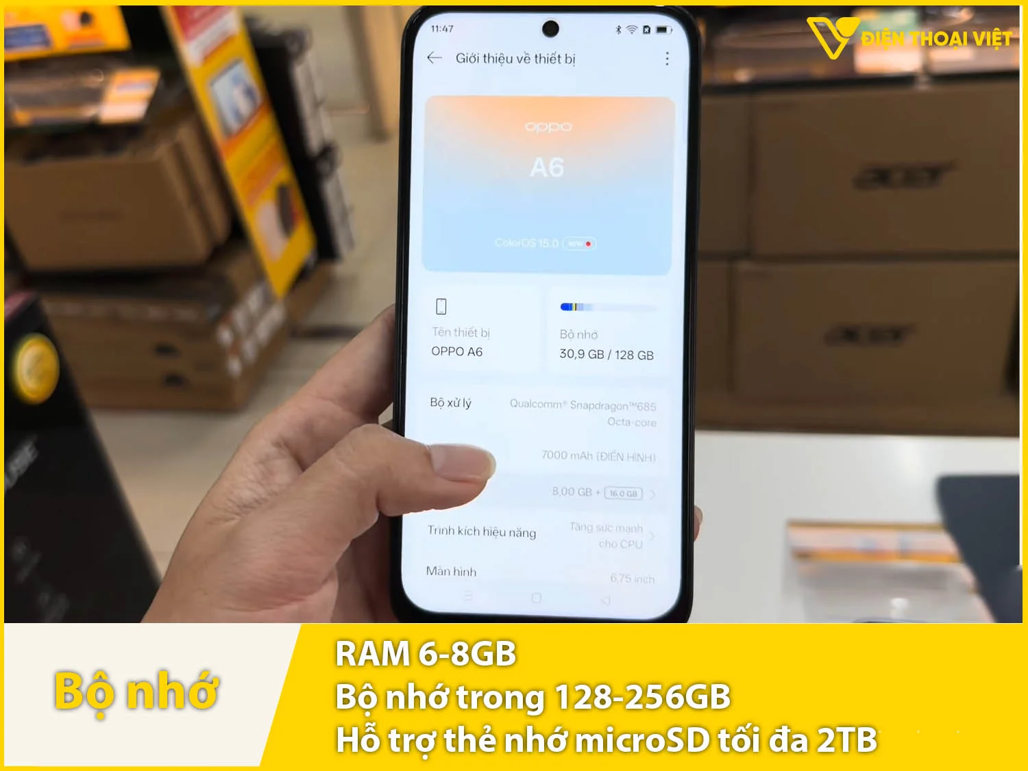 RAM 6-8GB & Bộ nhớ trong 128-256GbRAM 6-8GB & Bộ nhớ trong 128-256Gb