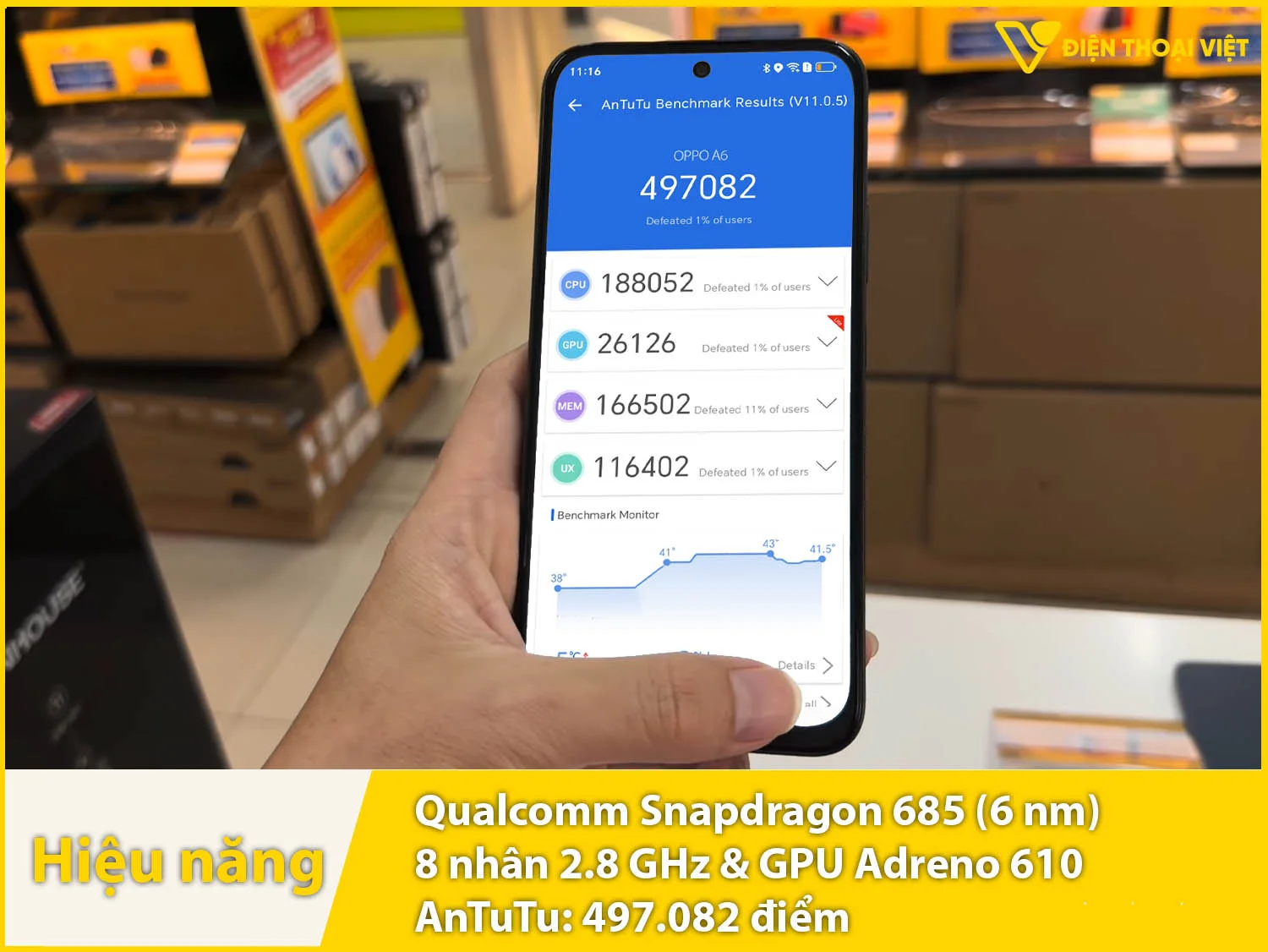 Snapdragon 685 - 497.082 điểm AnTuTu