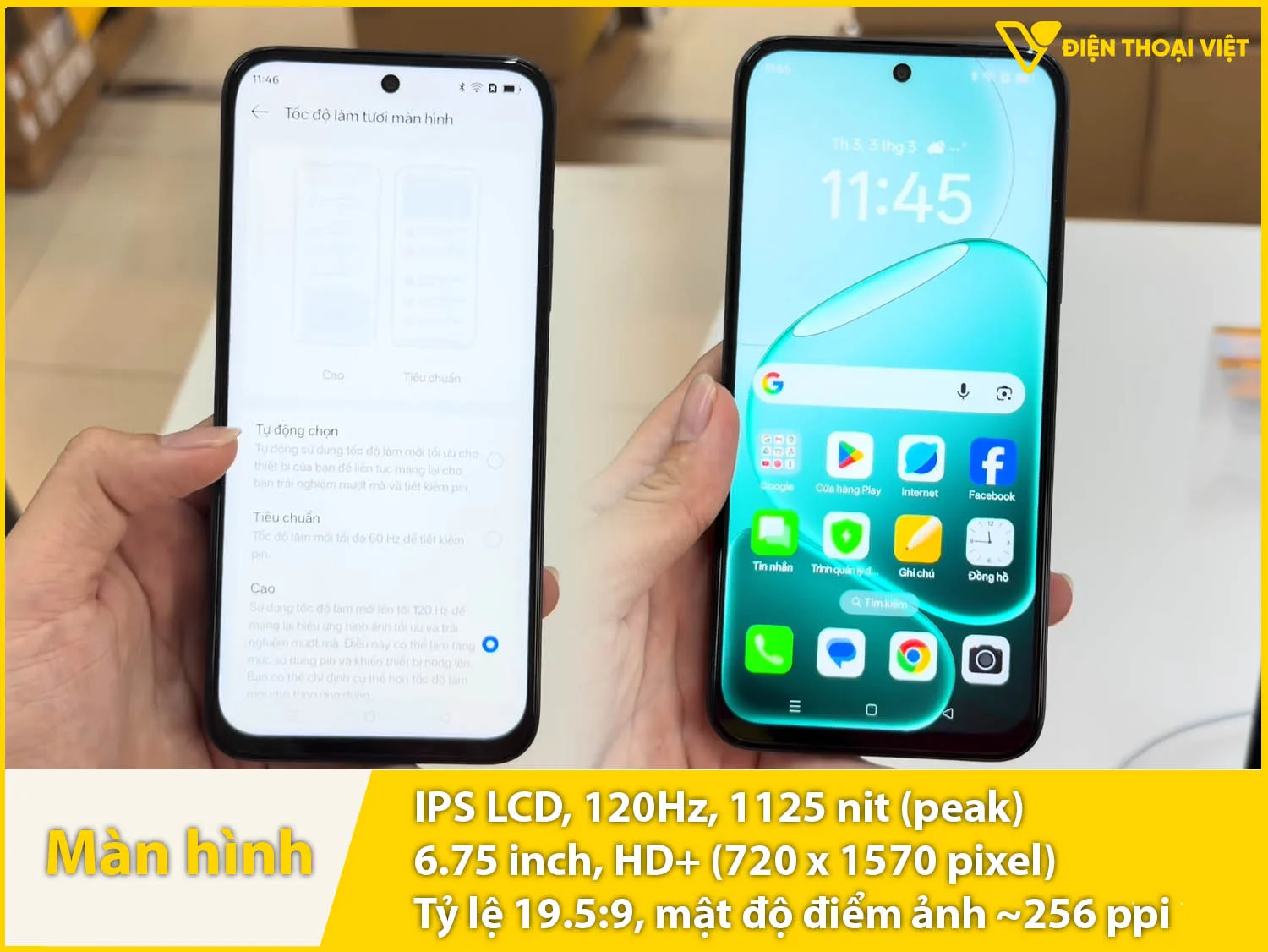 IPS LCD 6,75 inch - 120Hz - 1125 nit