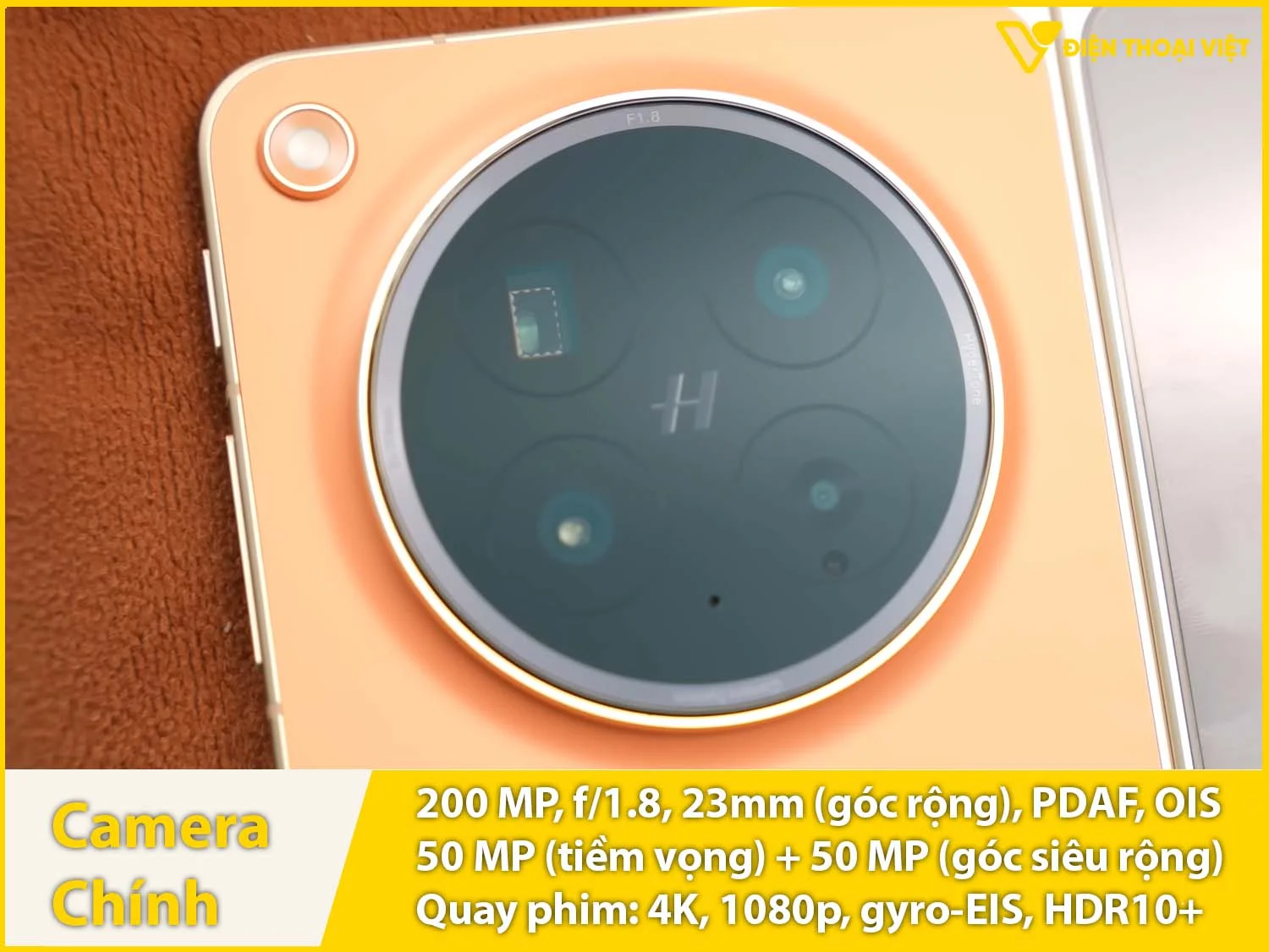 Camera 200MP + Góc rộng 50MP + Tele tiềm vọng 50MP & Quay video 4K