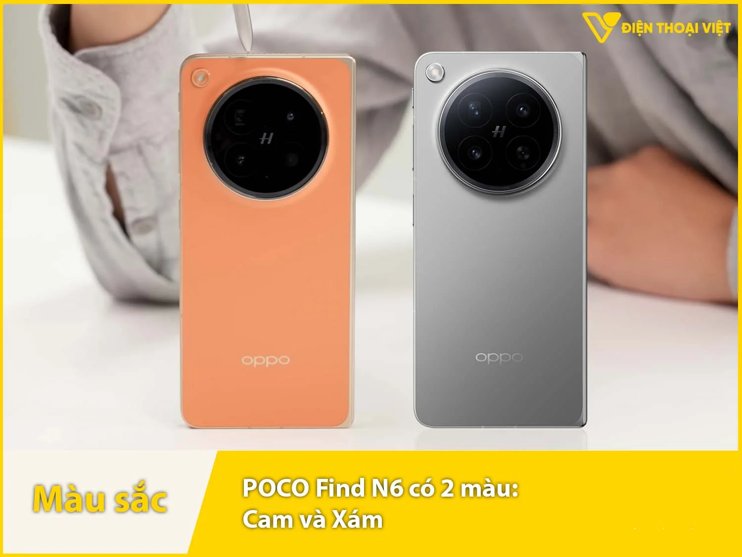 Find N6 Chính hãng cung cấp 2 màu sắc: Cam và Xám
