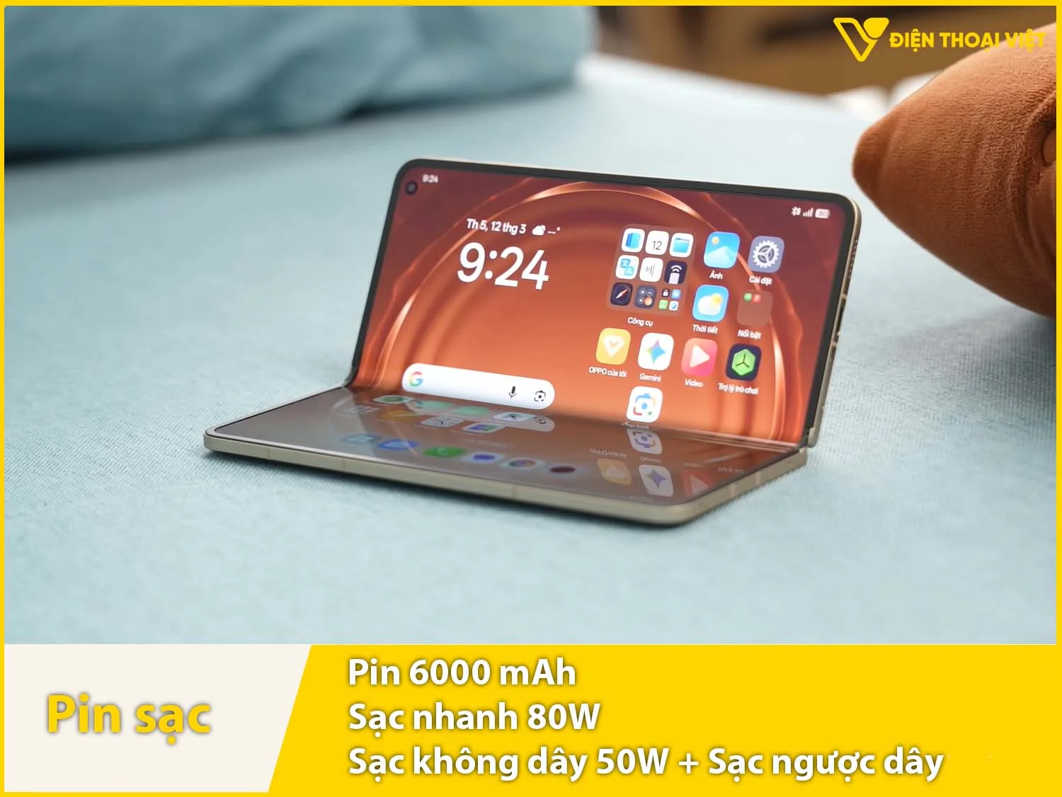 Pin 6000mAh & Sạc nhanh 80W & Sạc không dây 50W