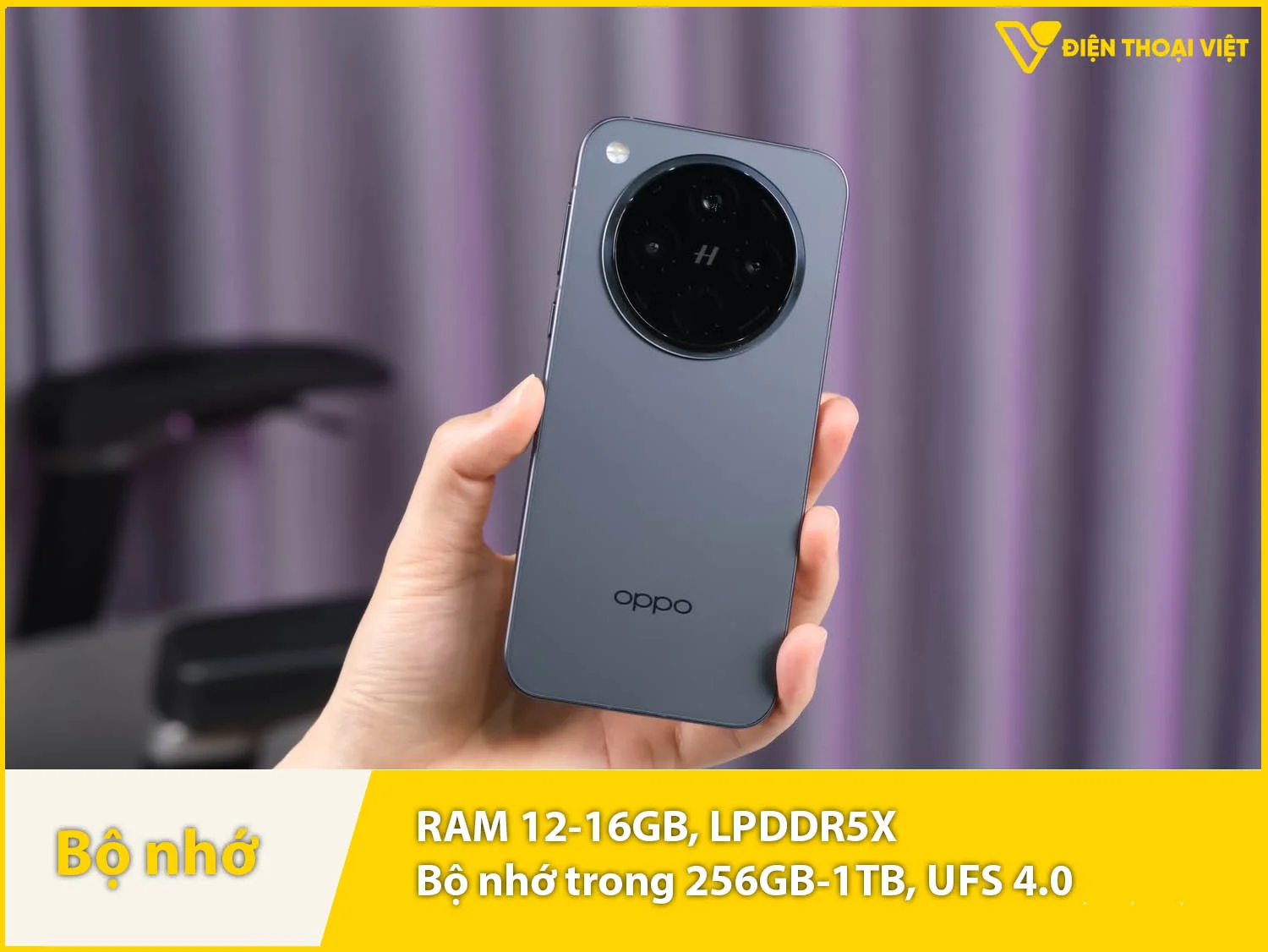 OPPO Find X8 có RAM 12-16GB và bộ nhớ trong 256GB-1TB