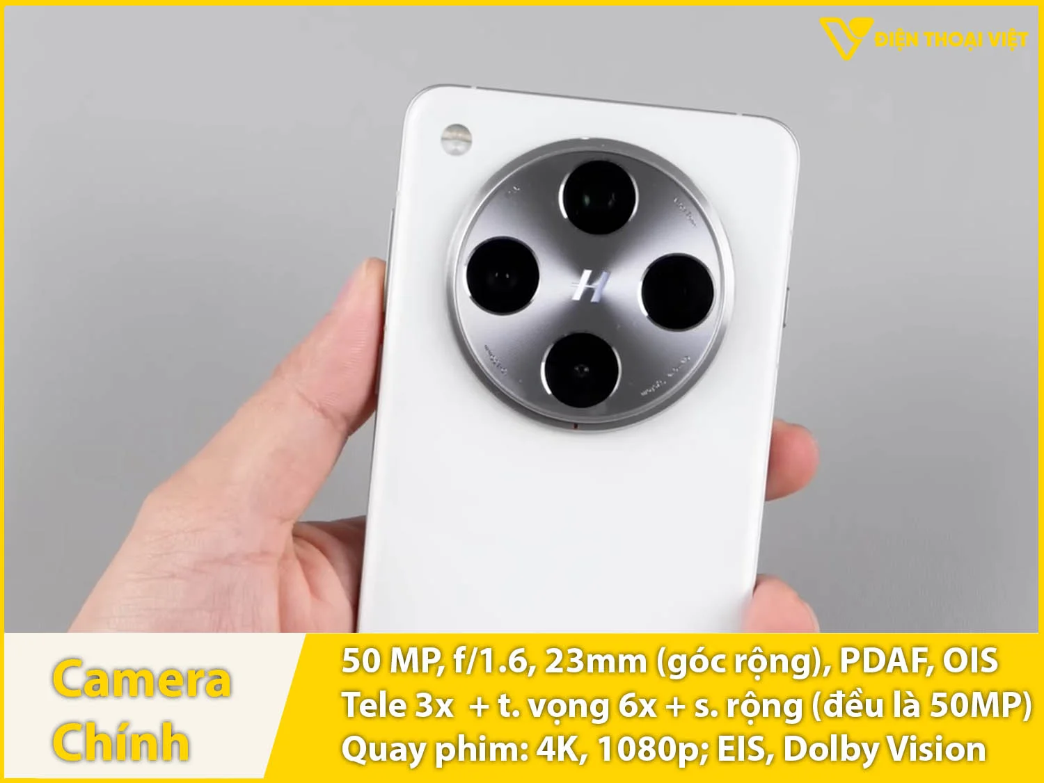 Camera 4 ống kính 50MP; Quay phim 4K