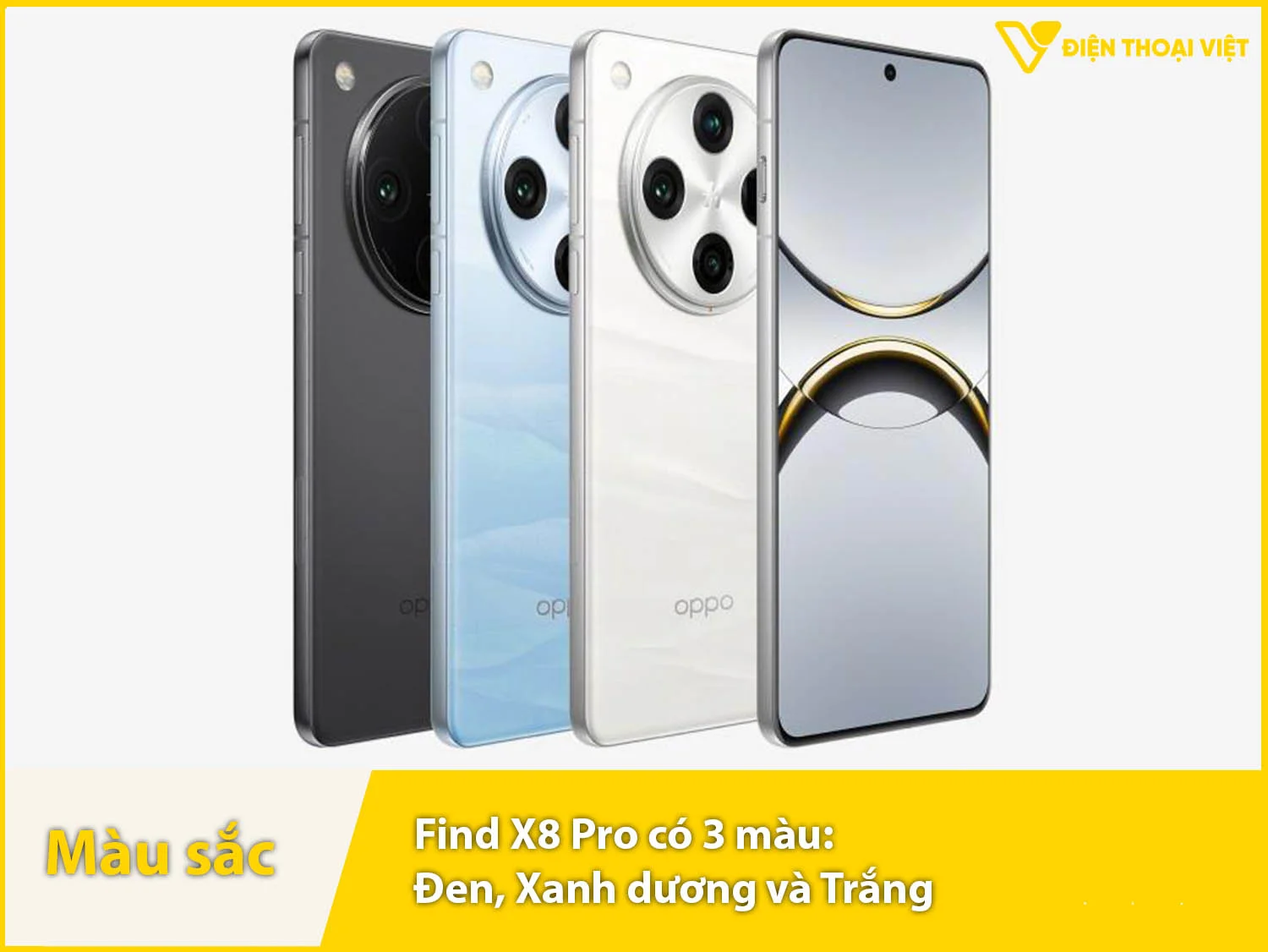 Find X8 Pro có 3 màu sắc lựa chọn