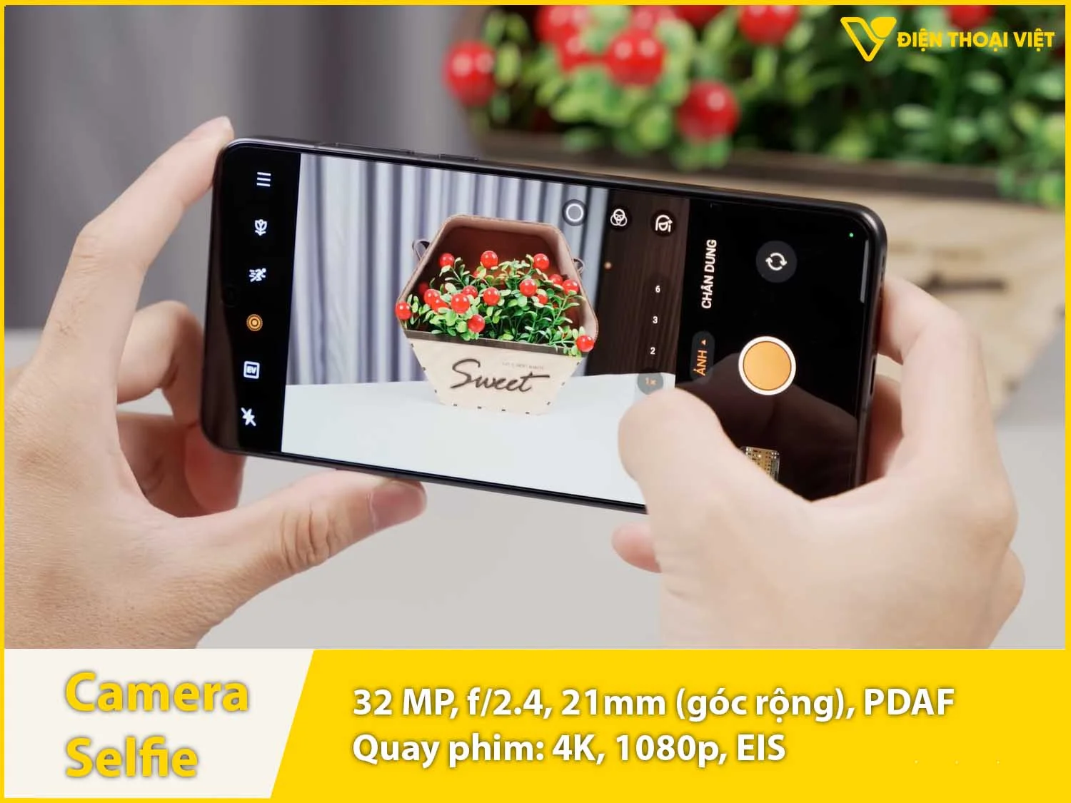 Camera selfie 32MP & Quay video 4K