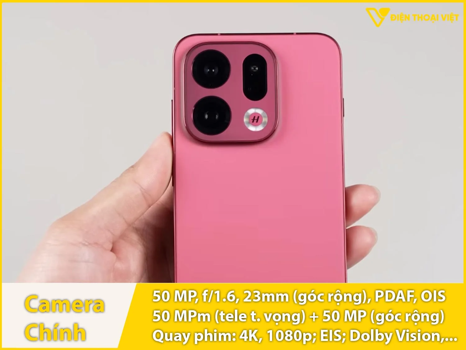 Camera chính 50MP & Quay phim 4K