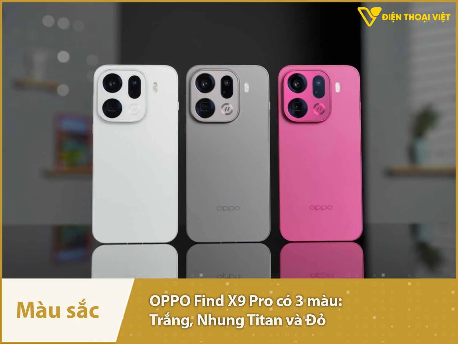 Find X9 Pro có 3 màu sắc