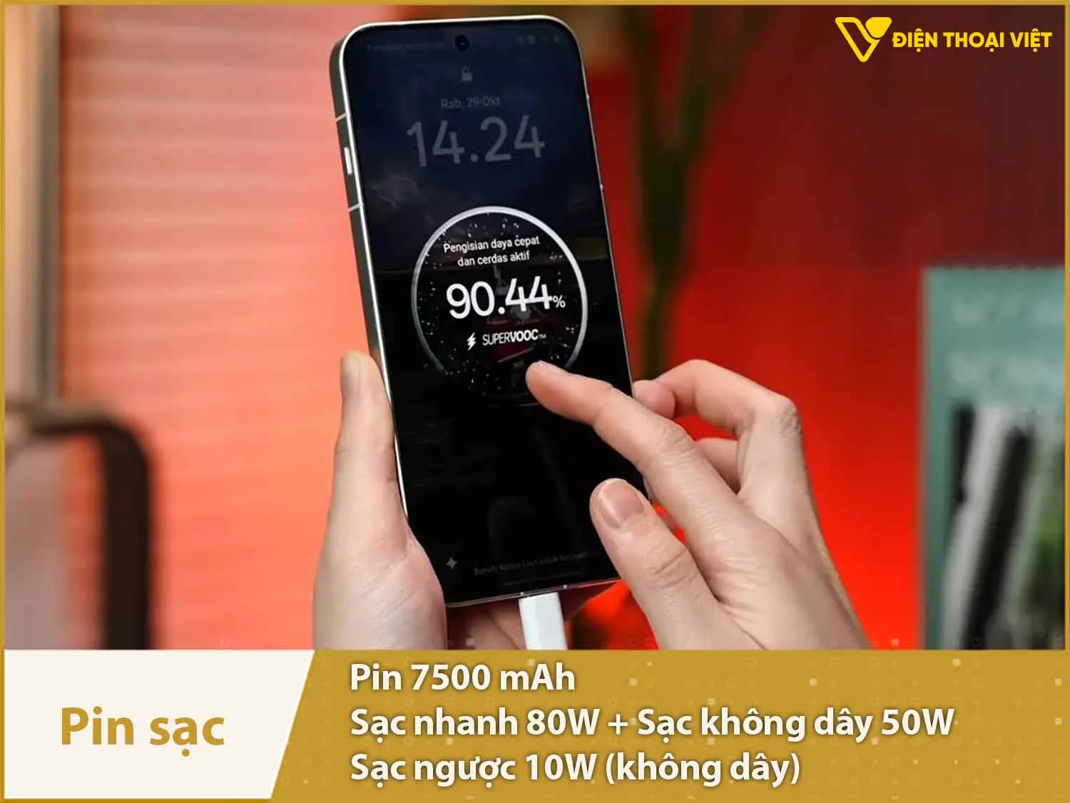 Pin 7500mAh & Sạc nhanh 80W