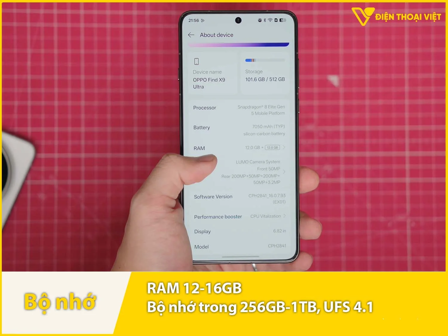 RAM 12-16GB & Bộ nhớ trong 256GB-1TB