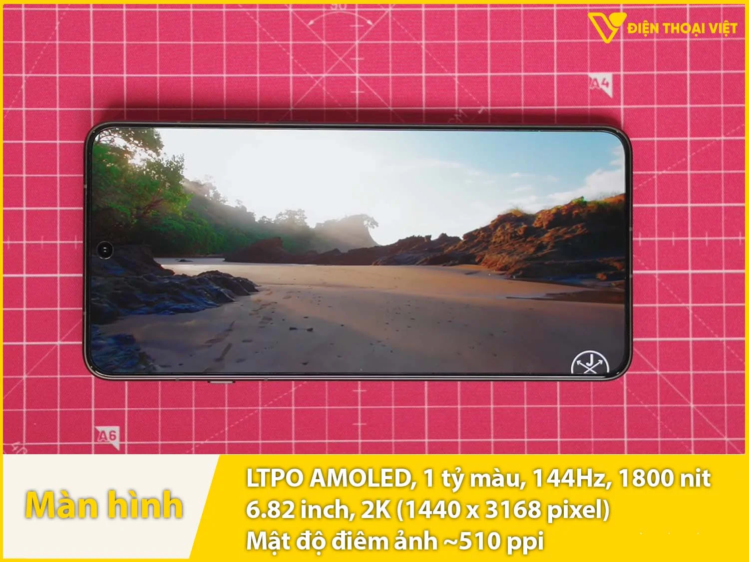 LTPO AMOLED 6,82 inch - 144Hz - 1800 nit