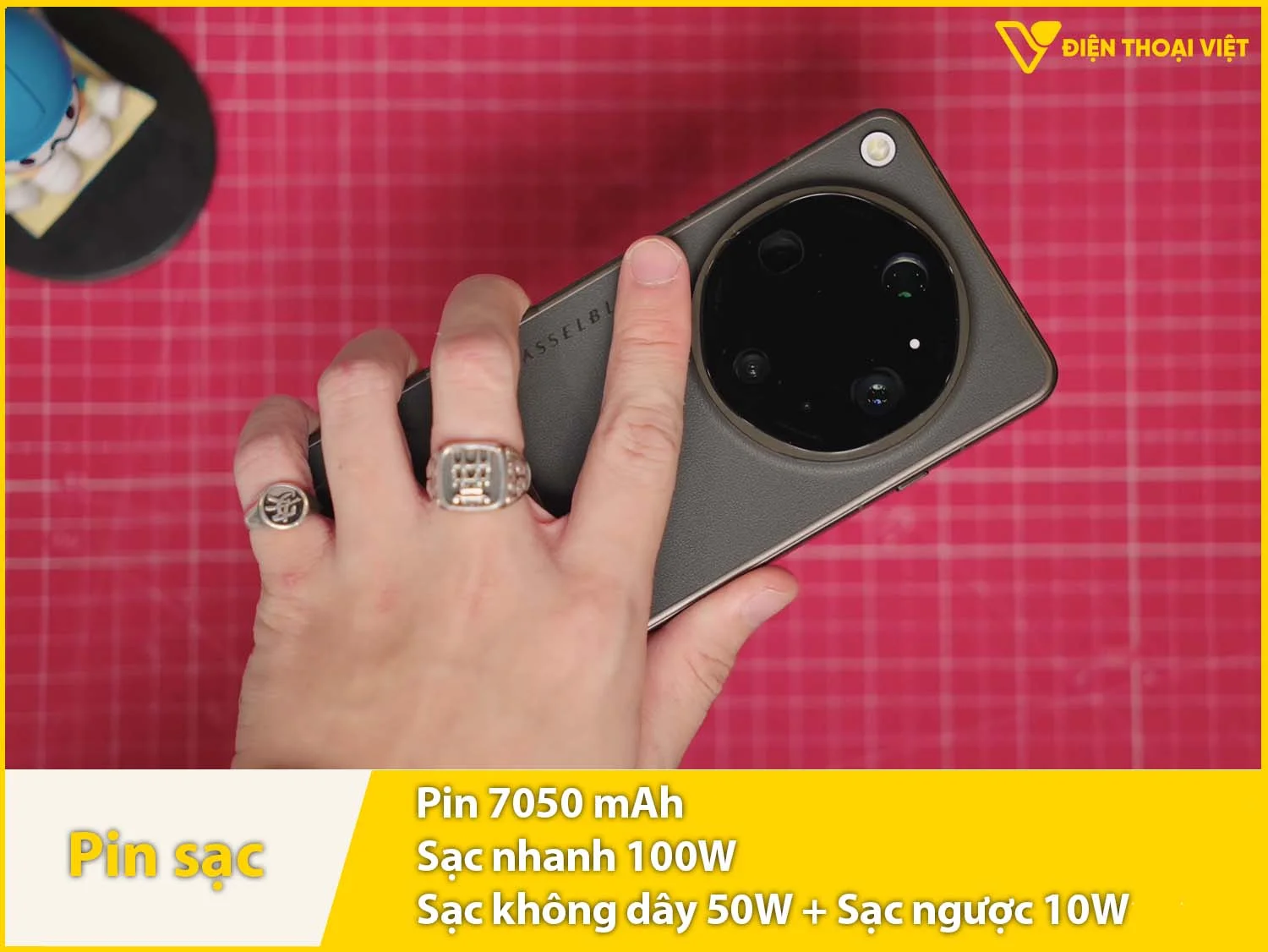 Pin 7050mAh và sạc 100W
