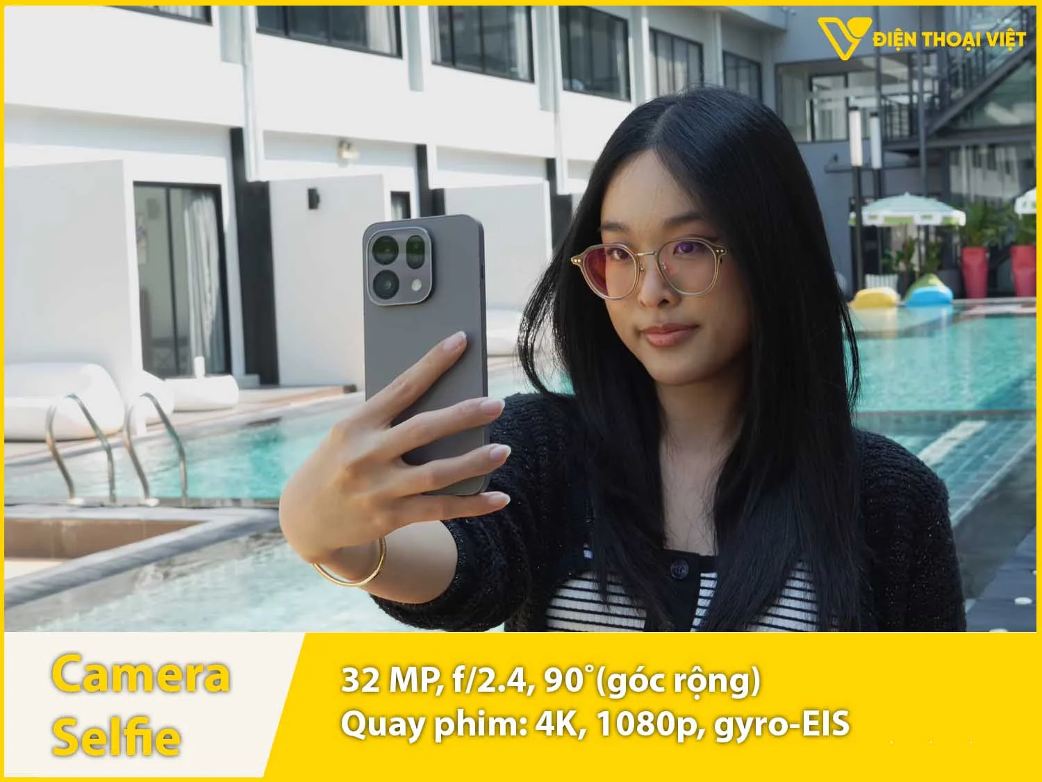 Camera trước 32MP & Quay video 4K