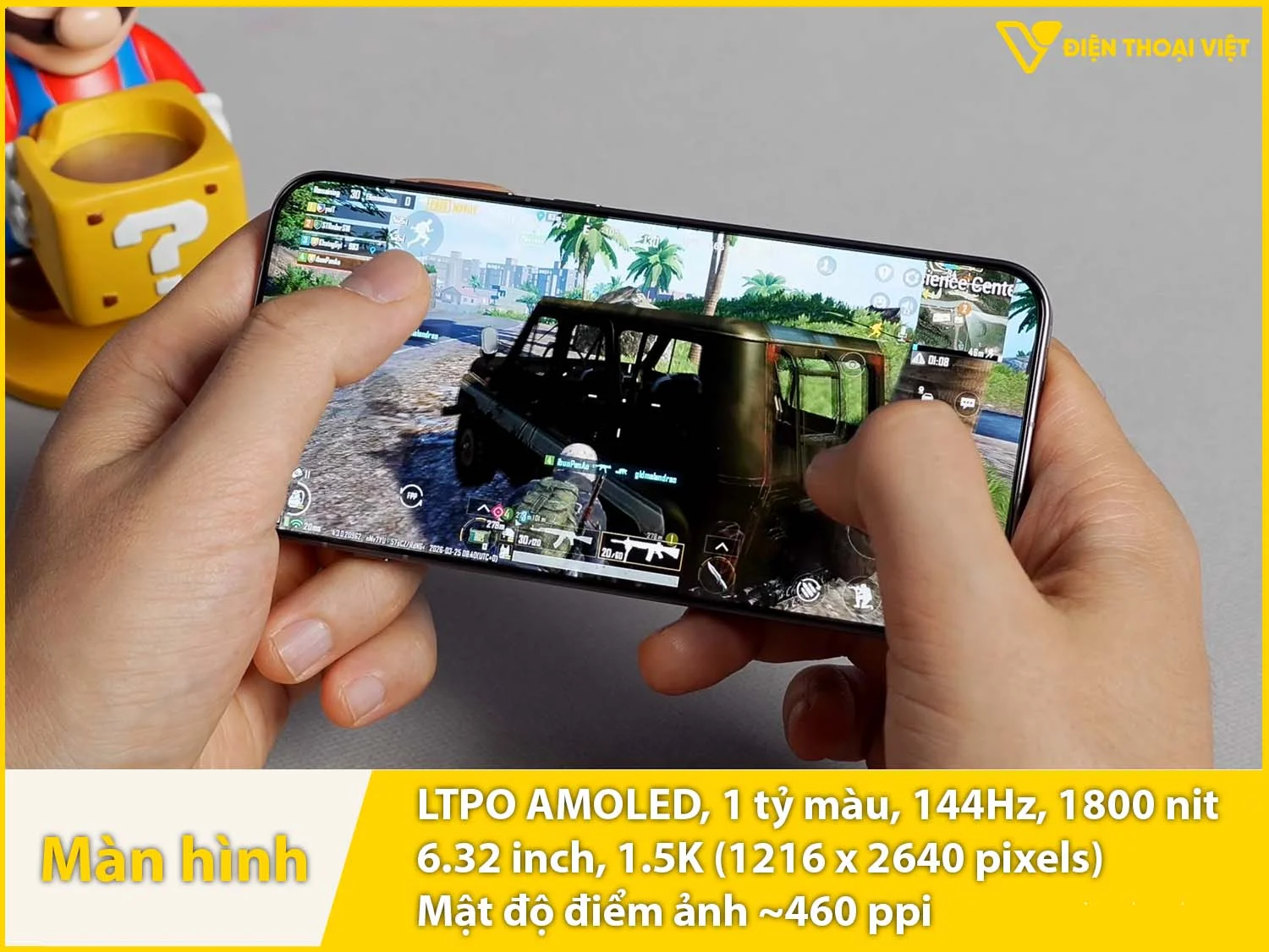 LTPO AMOLED 6,32 inch - 144Hz - 1800 nit