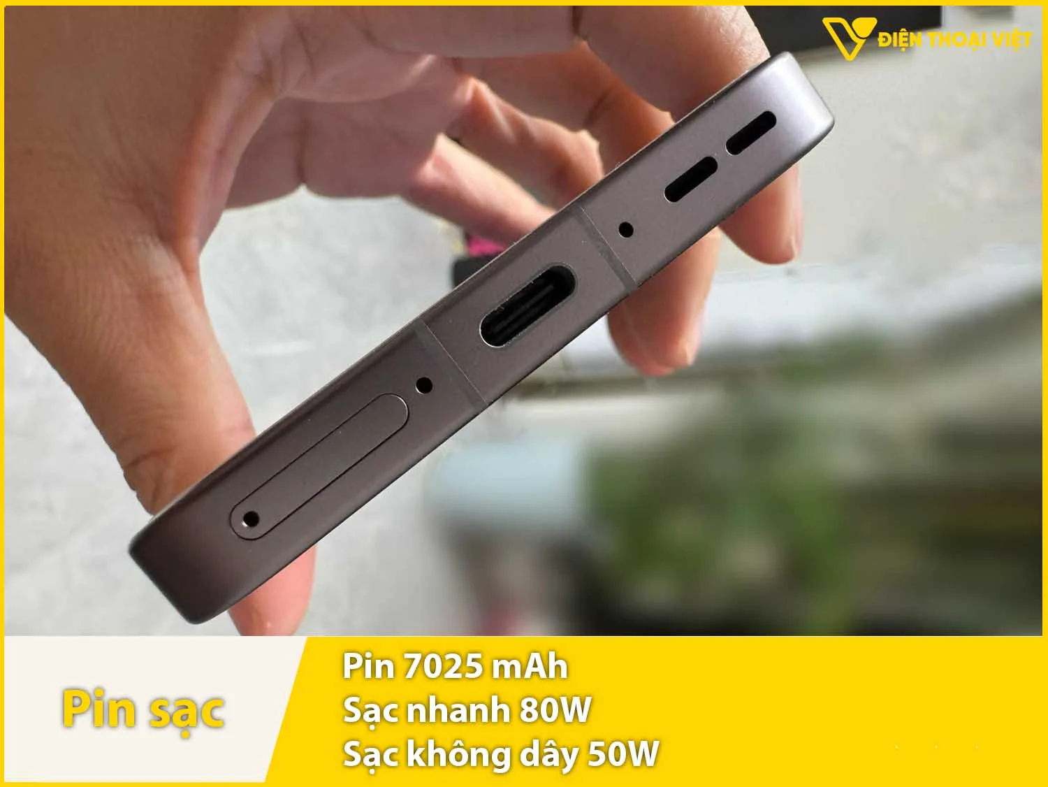 Pin 7025mAh & Sạc 80W & Sạc không dây 50W