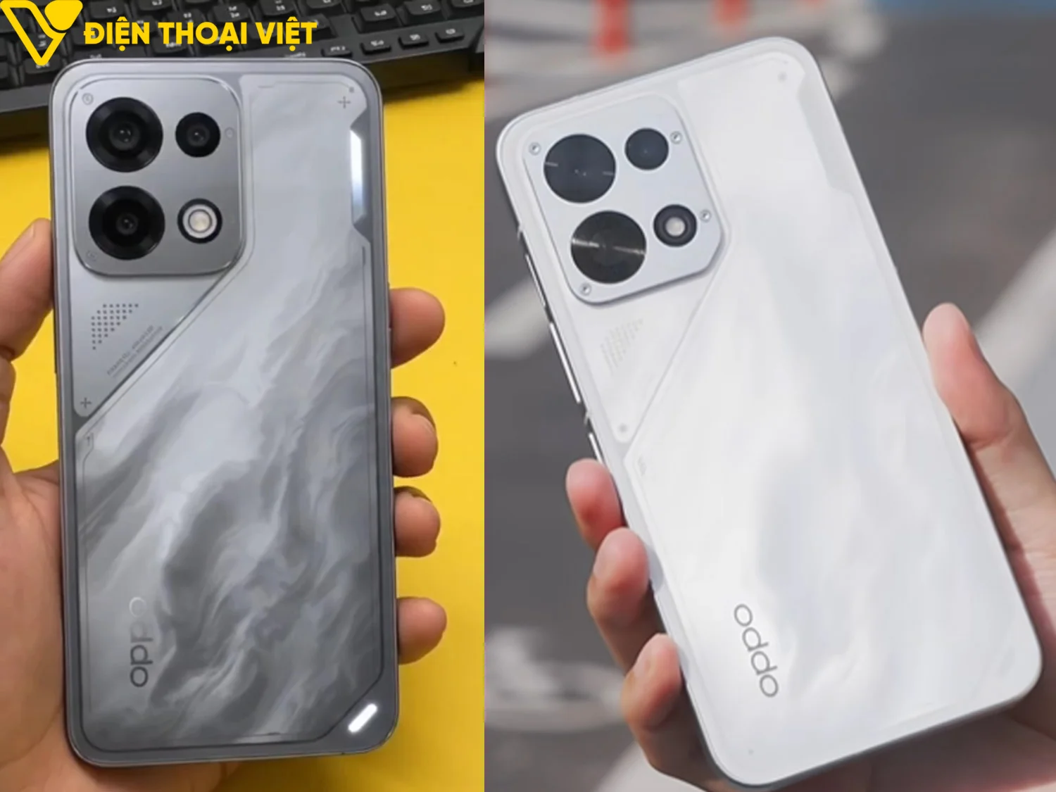 OPPO K15 có 2 màu Xám và Bạc