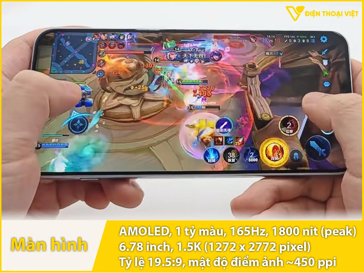 Màn hình AMOLED 6,78 inch