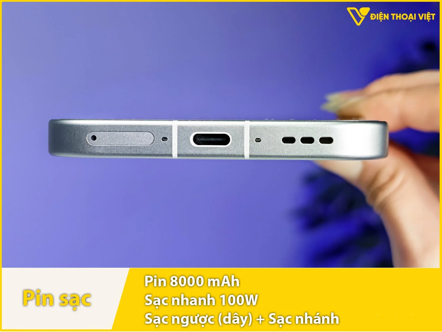 Pin cực khủng 8000mAh & Sạc nhanh 80W