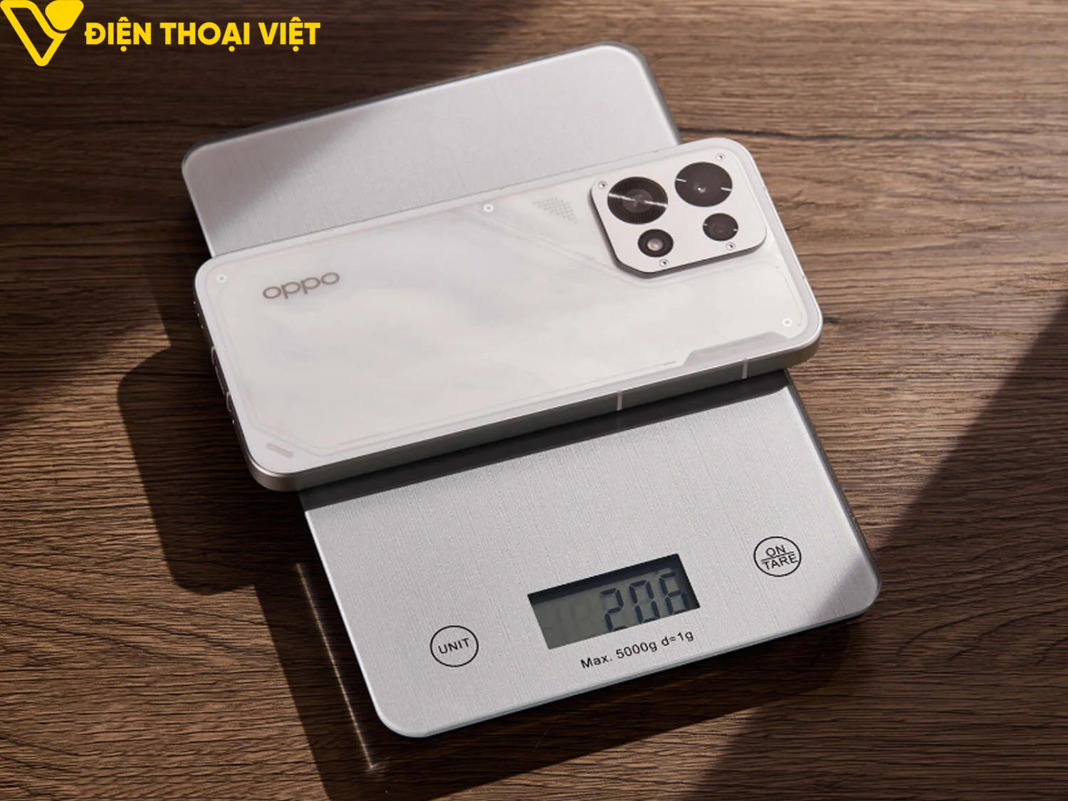 OPPO K15 với trọng lượng 206g
