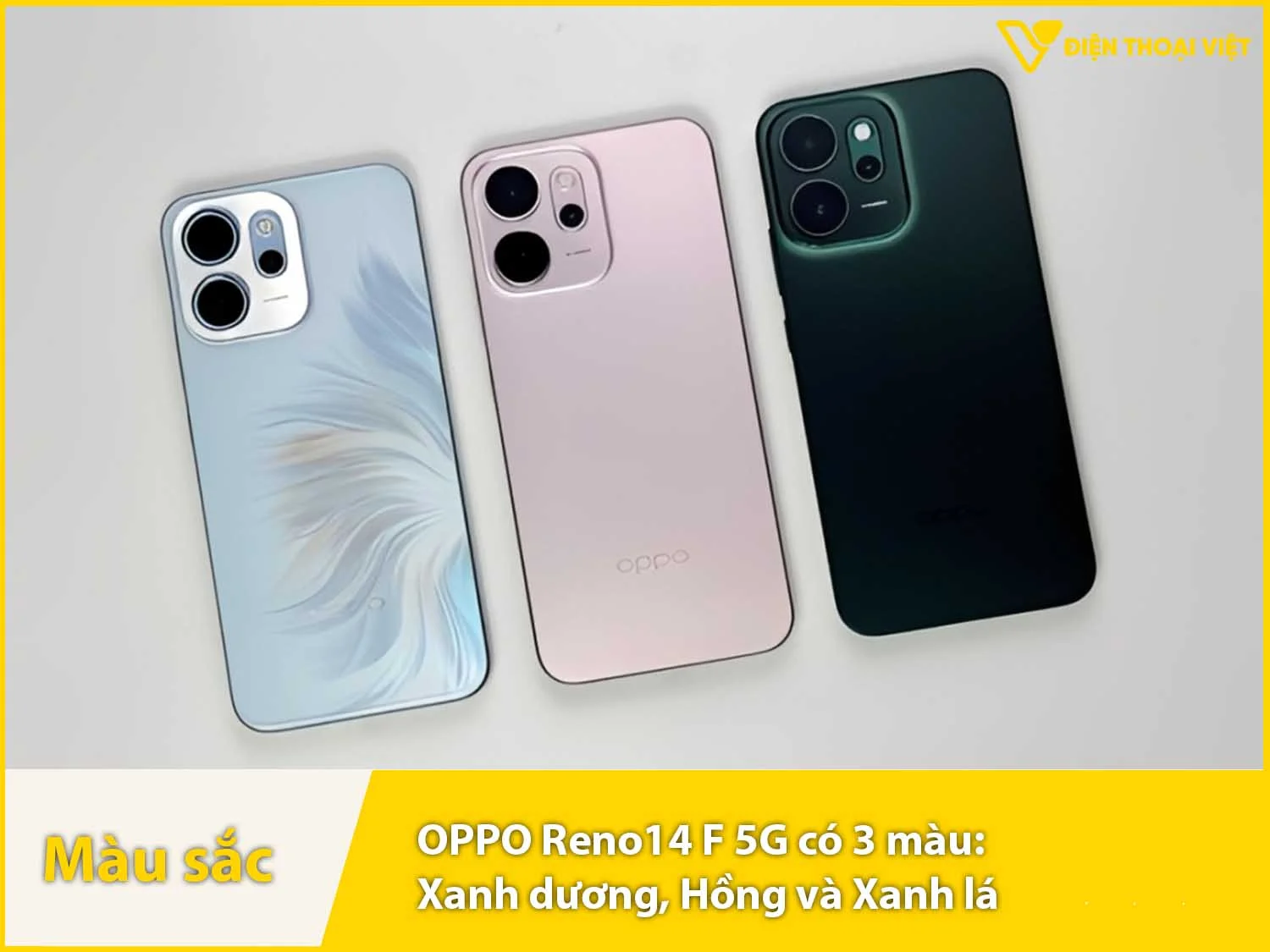 Reno14 F 5G cung cấp 3 màu sắc