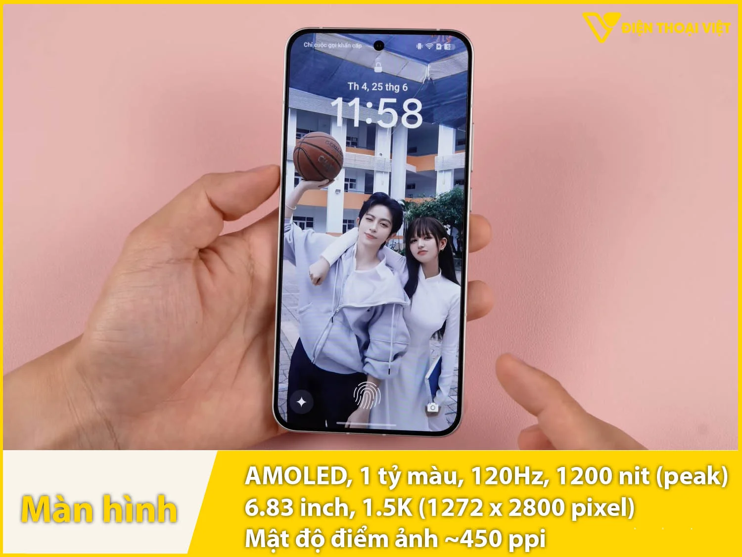 Màn hình 6.83 inch AMOLED 120Hz 1.5K