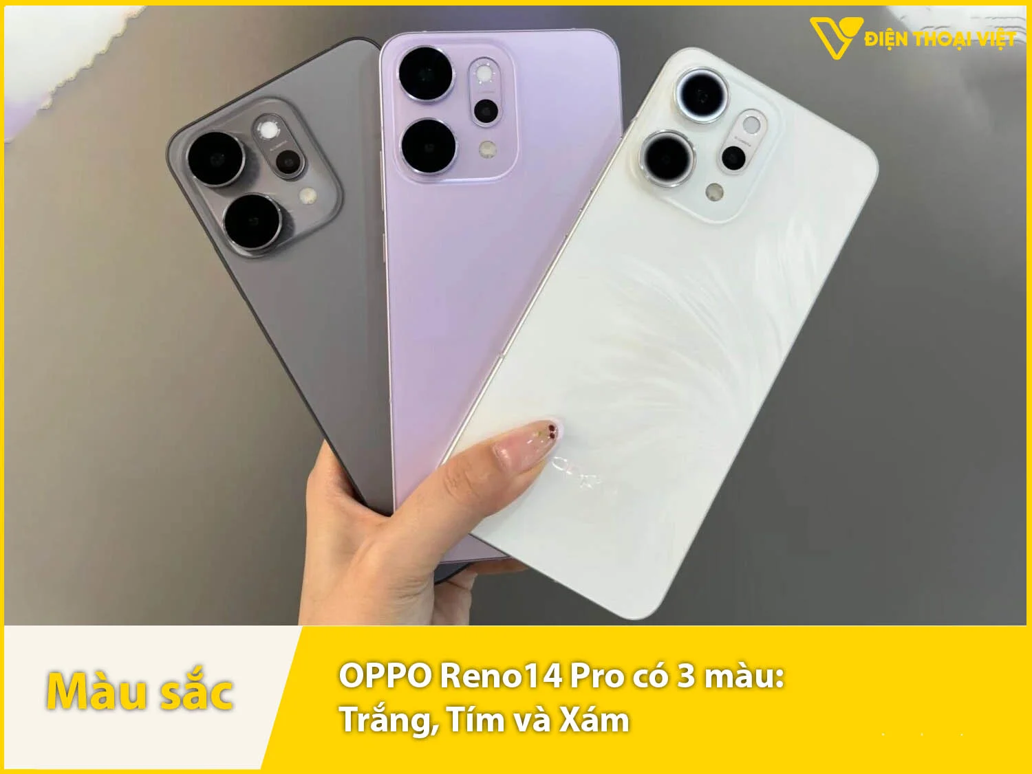Các màu sắc của Reno14 Pro