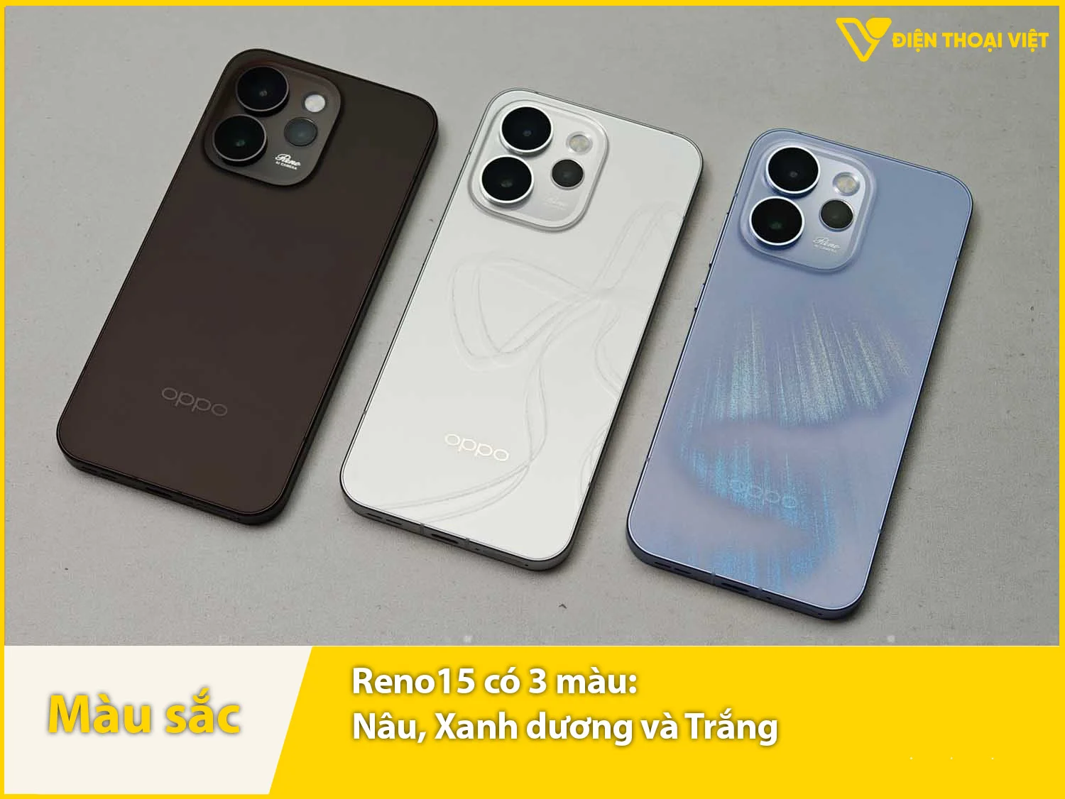 Reno15 có 3 màu sắc