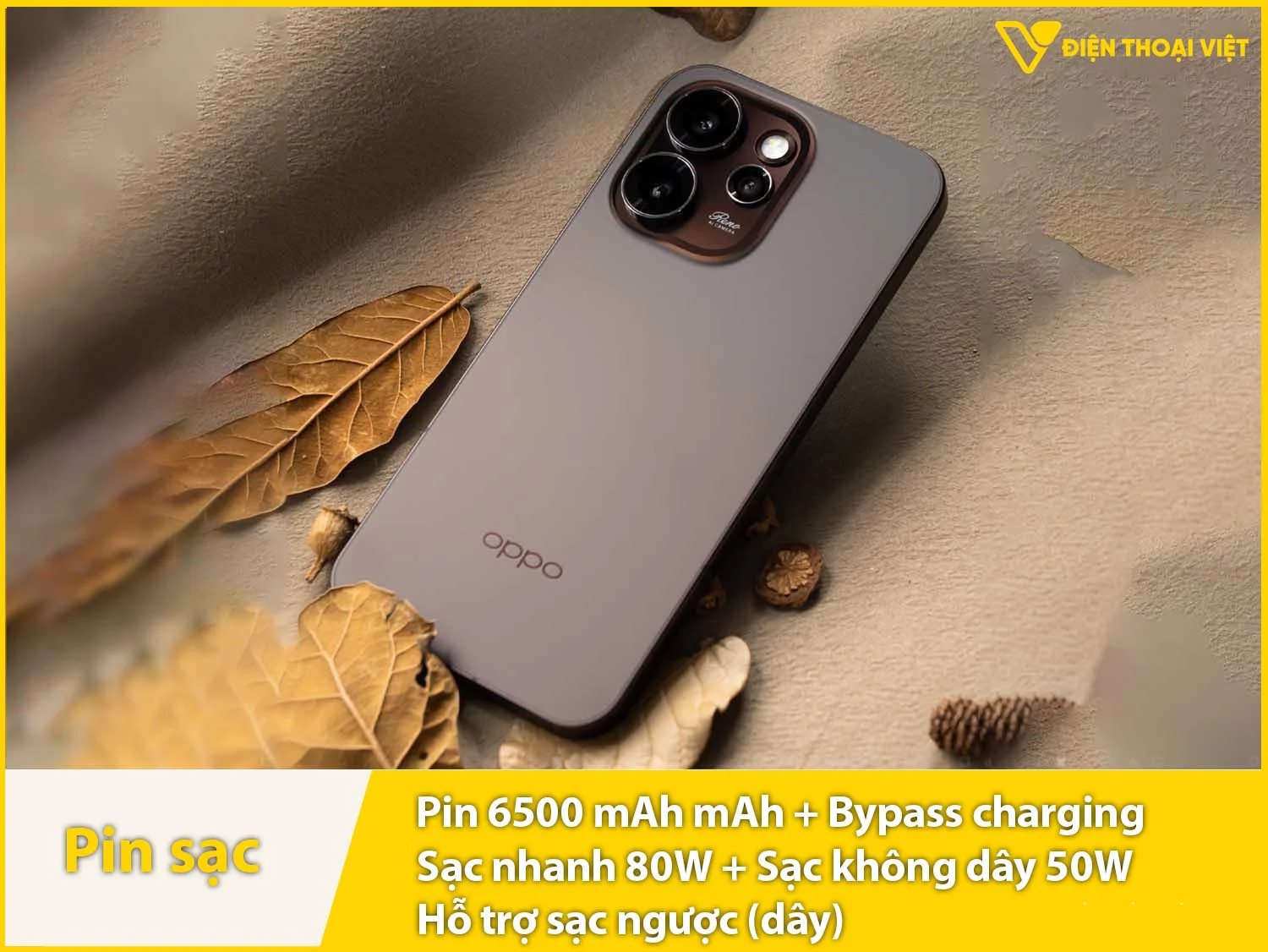 Pin 6500mAh & Sạc nhanh 80W, có sạc nhánh