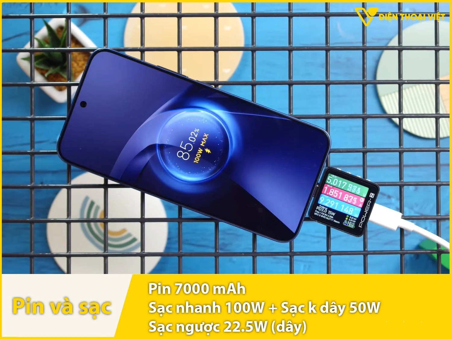 Pin 7000mAh & Sạc siêu nhanh 100W