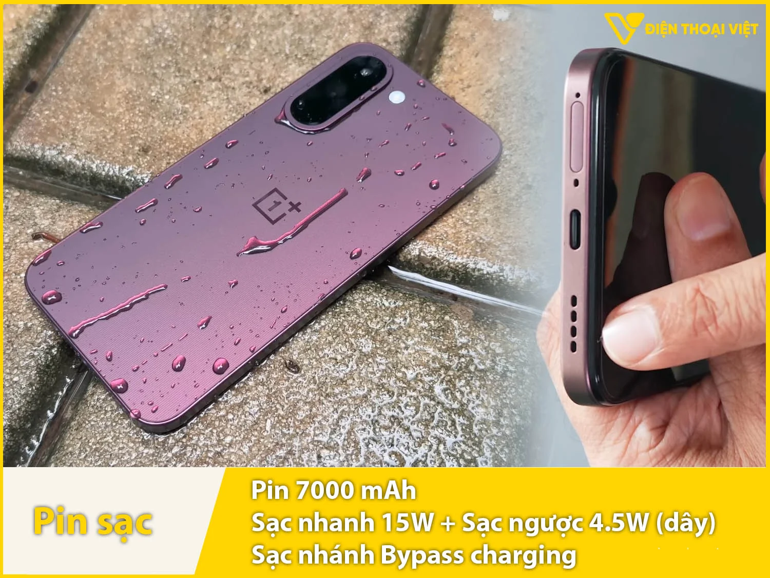 Pin 7000mAh & Sạc nhanh 15W