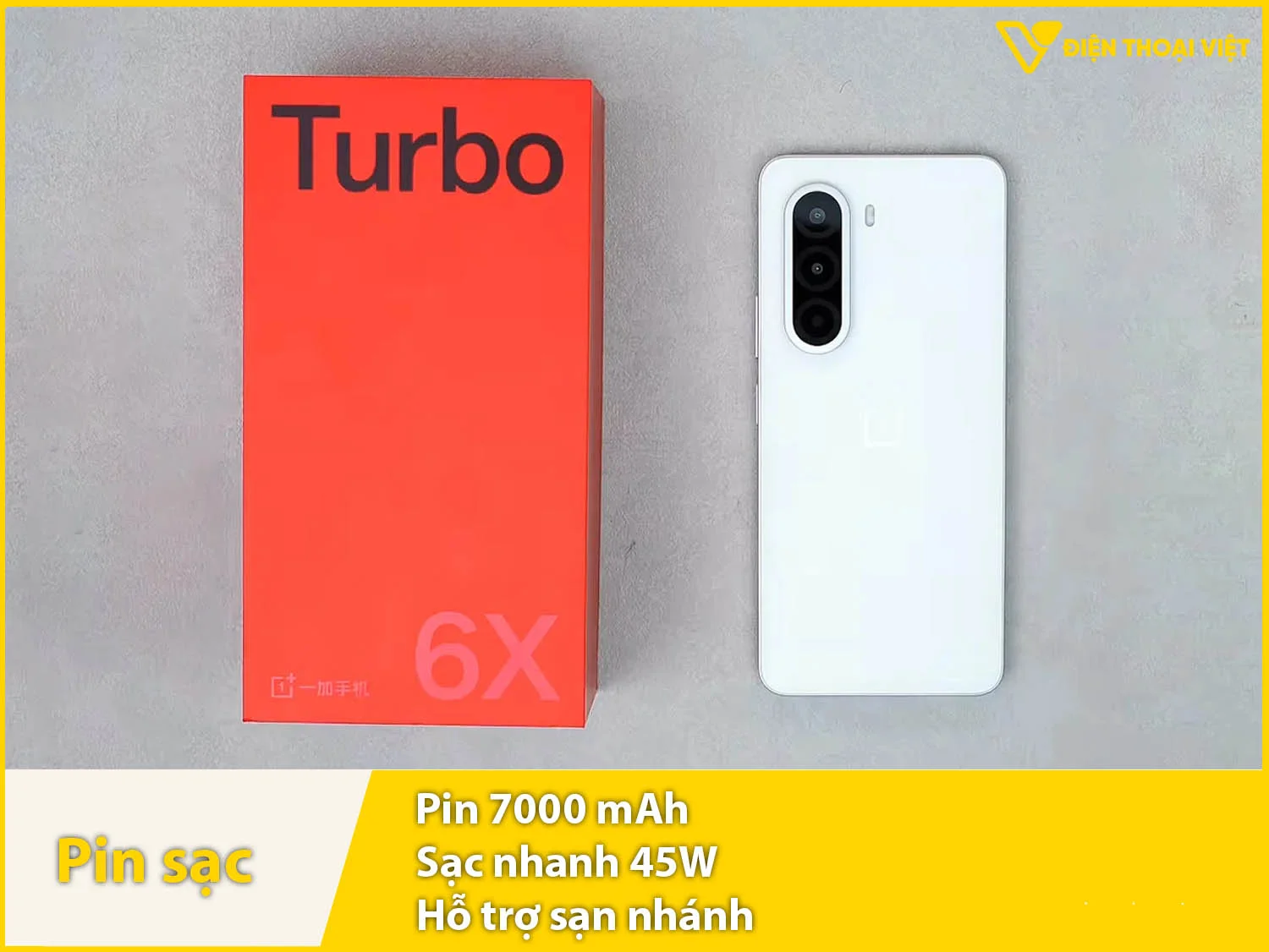 Pin OnePlus Turbo 6X khủng 7000mAh & Sạc nhanh 45W