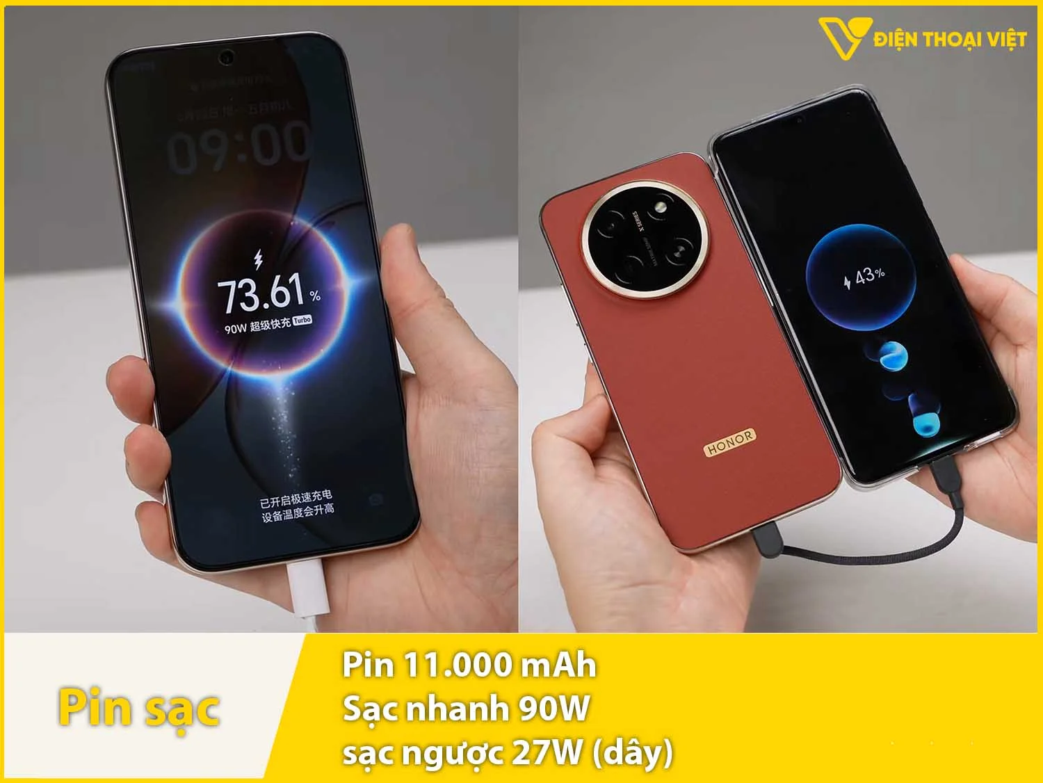 Pin siêu khủng 11.000mAh & Sạc nhanh 90W