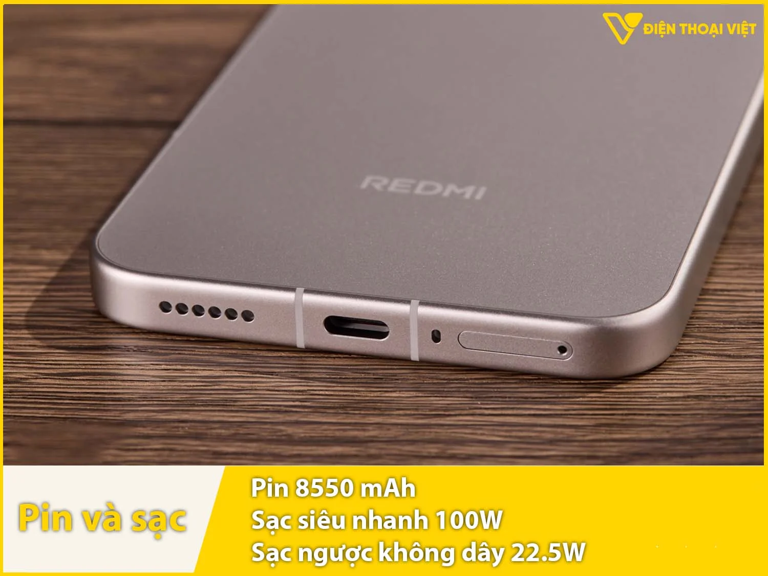 Pin 8550mAh & Sạc nhanh 100W
