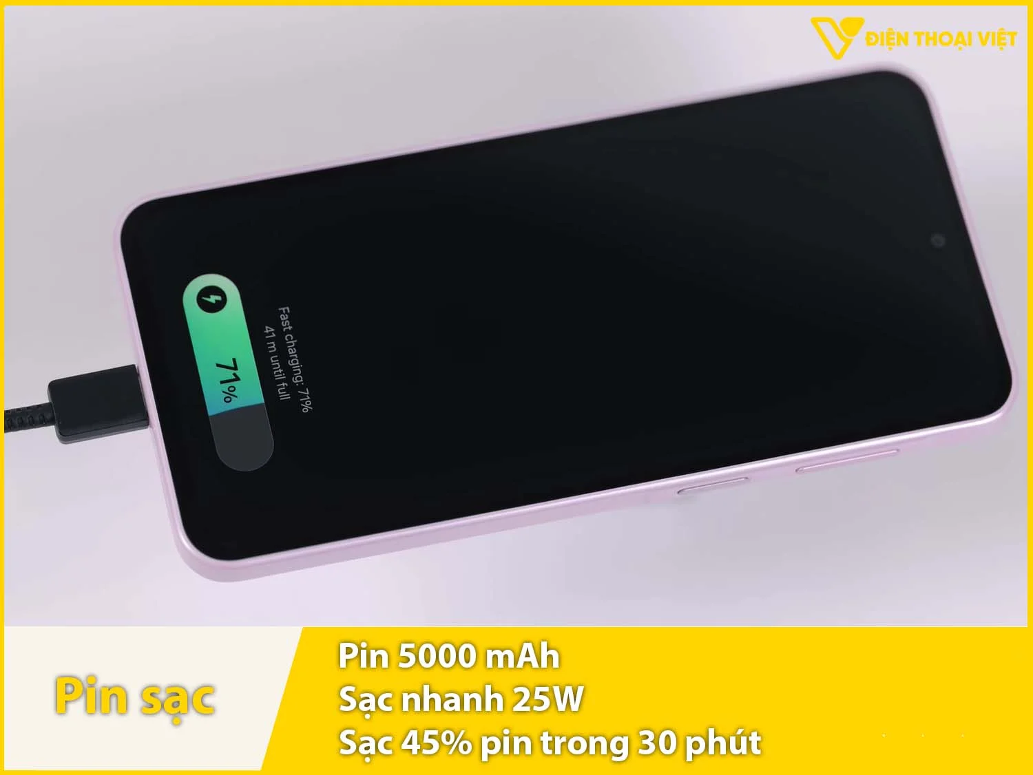 Samsung Galaxy A27 5G có Pin 5000mAh & Sạc nhanh 25W