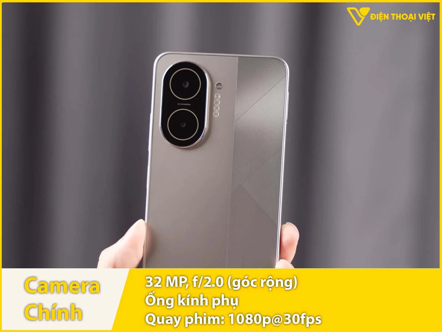 Camera sau 32MP + Ống kính phụ & Quay phim 1080p