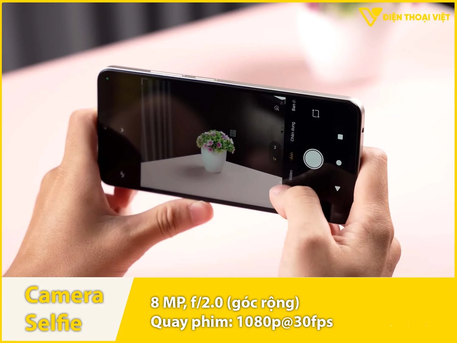 Camera selfie 8MP & Quay video 1080p