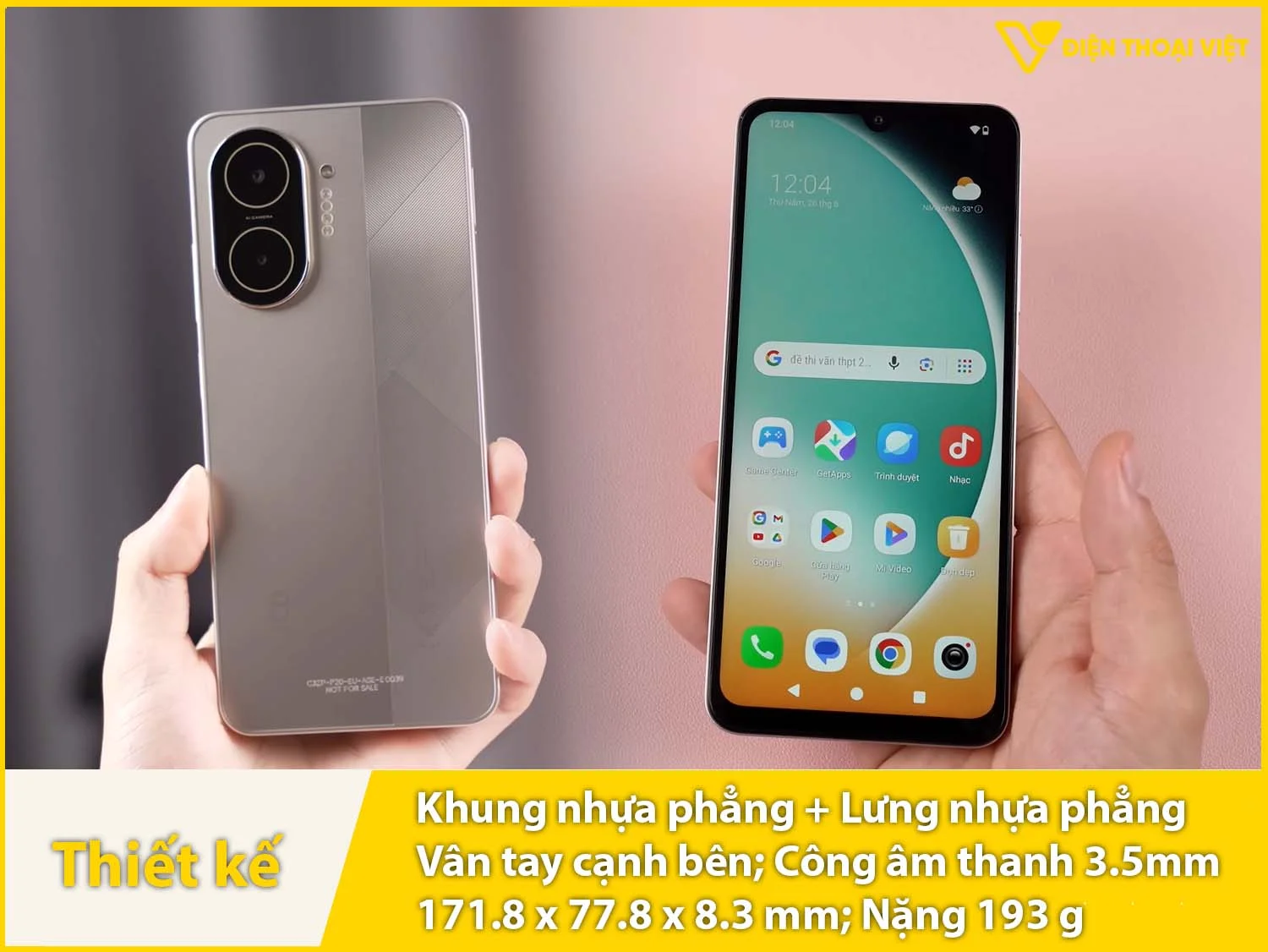 Thiết kế vuông vức & Vỏ nhựa chắc chắn